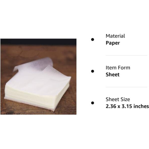 Candy And Chocolate Making Edible Rice Paper Glutinous Rice Paper, 2.36x3.15 Inches (6x8 Cm)