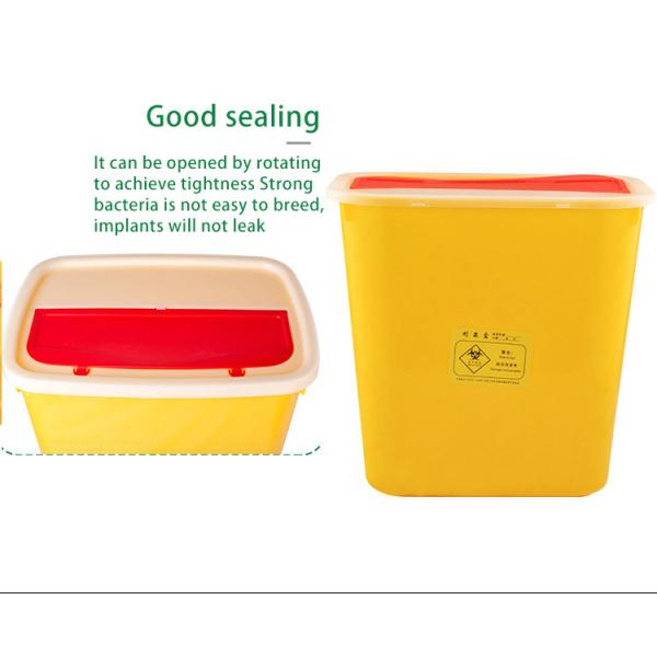 15L plastic sharps box waste needle collection box Used by the hospital round shape