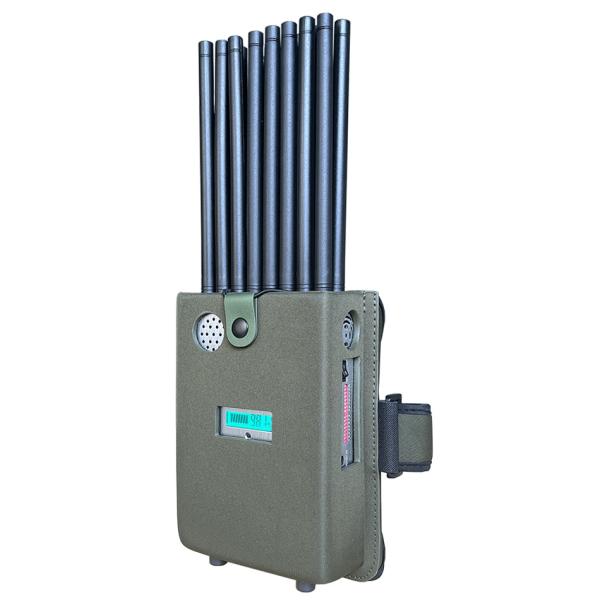 16 Antennans Portable Signal Jammer Blocking 2G, 3G, 4G, 5G Mobile Phone Signals , And GPSL1, GPSL2-L5, 2.4GWIFI, 5.2GWIFI, 5.8GWIFI, Lojack Signals