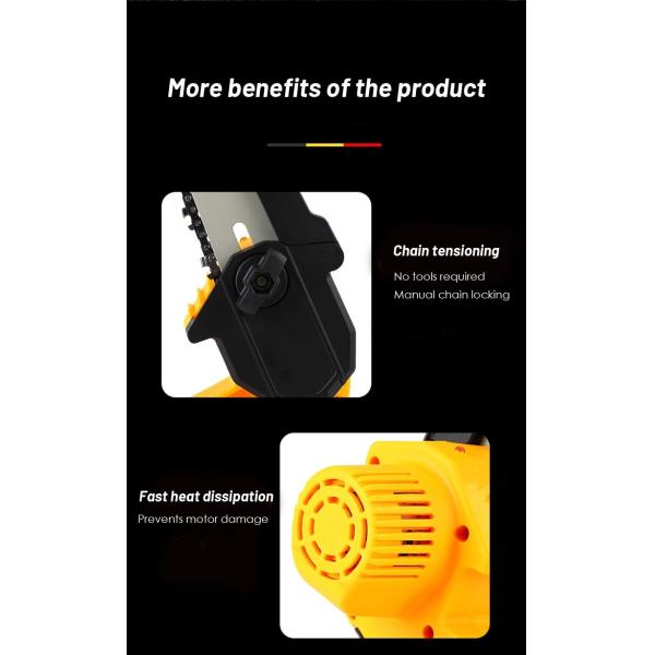 Portable Electric Power Chainsaw JYH-CS10 Li-battery Mini Wireless for Home Wooden Tree