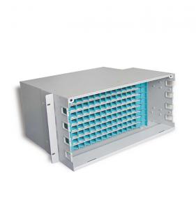Quality Cold - Rolling Steel 24 48 96 Core Fiber Optic Patch Panel ODF With Splice Tray for sale