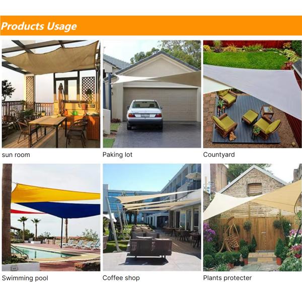 Competitive price USA market high quality triangle sun shade sail for outdoor use