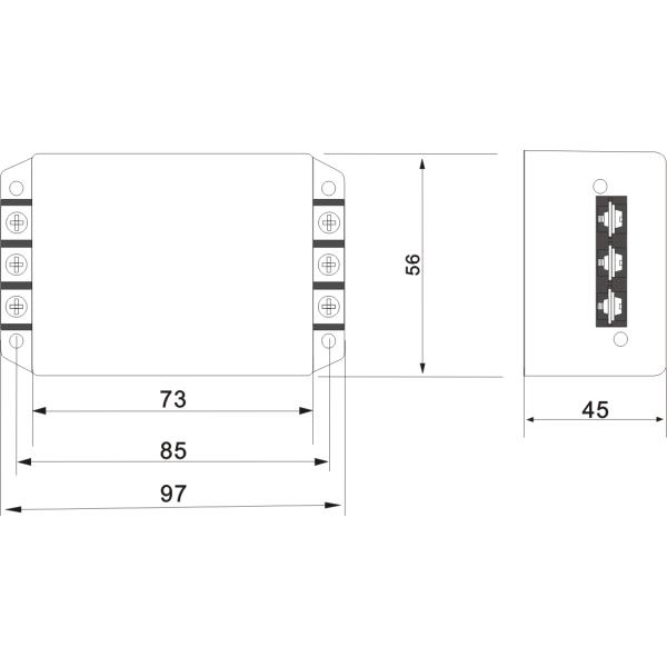 3A-20A EMI Filter Bipolar 220V Power Filter DEA4-D Single Phase AC Filter