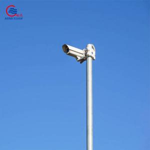 China Galvanized CCTV Steel Pole Hot Dip 4M 6M Security Camera Light Post on sale