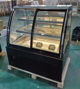 Quality Horizontal Countertop Cake Display Refrigerator Glass For Bakery With LED Light for sale
