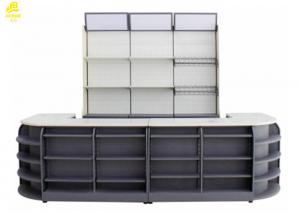 Quality 3400x600x2100mm Supermarket Checkout Stands , CR Steel Modern Retail Checkout Counters for sale