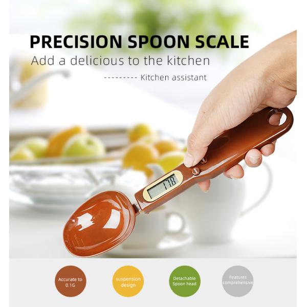 Food Scales LCD Display Stainless Steel Electronic Scales 1*CR2032 Battery Auto Off 46g Function Kitchen Spoon Digital