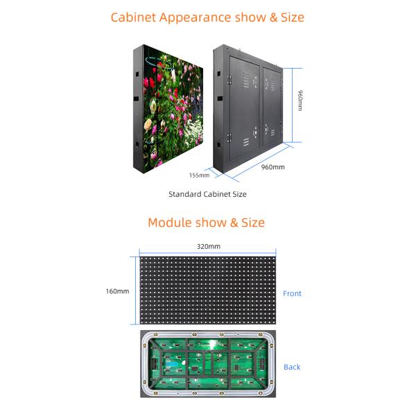 Long Lasting SMD3535 LED Billboards With IP65 Protection Adjustable Brightness And Novastar Control System