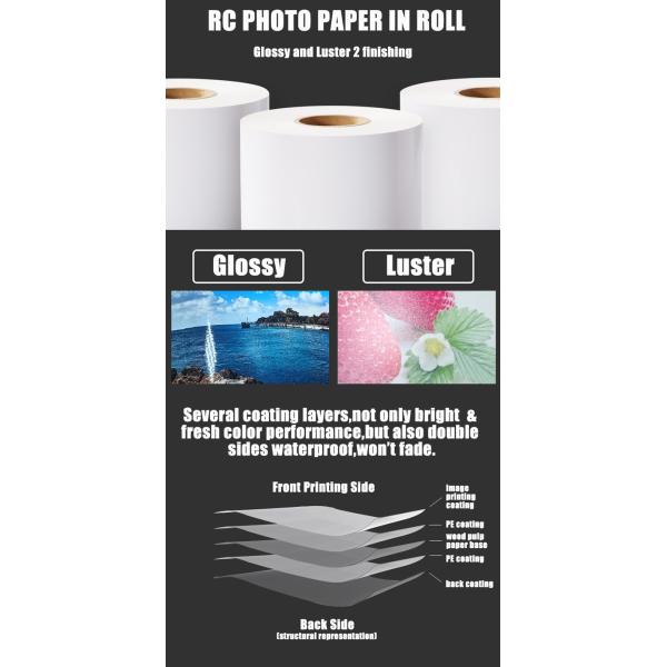 Resin Coated Glossy Photo Paper Roll