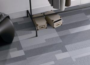 Quality Random Design Dark Grey Carpet Tiles Texture Scratch Proof For Living Room Wall for sale