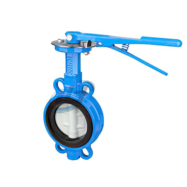 Cast Iron Manual Soft Seal Wafer Type Butterfly Valve 6 Inch Handle Lever