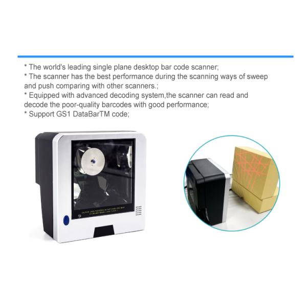 Supermarket POS Platform 1D Laser Barcode Scanner with and 15.2cm/6.0in Depth of Field