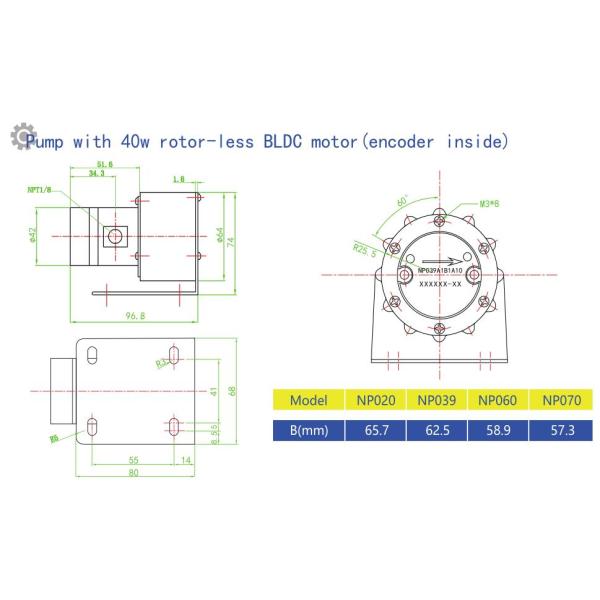 42 Low Flow Rate Miniature Water Pump With High Precision Industrial Ceramic Shafts
