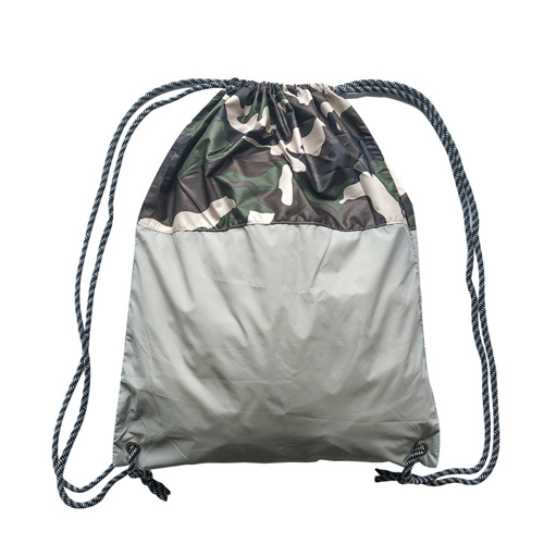 Foldable Camouflage Drawstring Backpack Bag Custom Printed