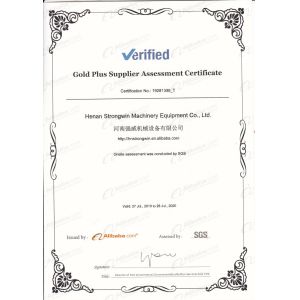 Henan Strongwin Machinery Equipment Co., Ltd. Certifications