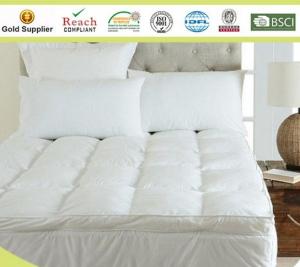 Quality Microfiber Baffle Boxes Self-piping Mattress Pad Toppers King Size White or Customized for sale