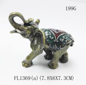 Quality elephant trinket box alloy jewelry box home decoration jewelry box for sale