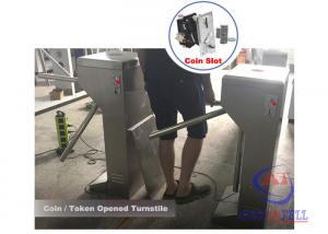 Quality Toilet Swimming Pool Entrance Half Height Coin / Token Operated Half Height Turnstiles for sale