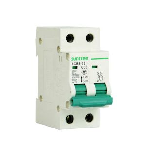 Quality IEC60898 SUNTREE 2Pole 63Amp AC Circuit Breaker for sale