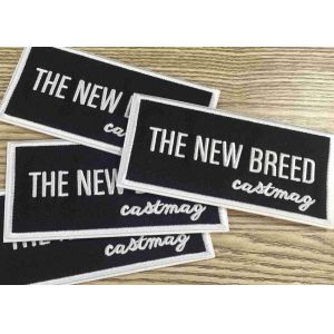 Stick - On Custom Embroidered Patches And Badges Self Adhesive Label For Bag /