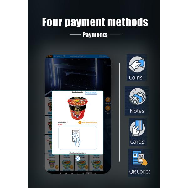 Get Free Hot Water After Purchasing Instant Cup Noodles Ramen instant coffee Vending Machine