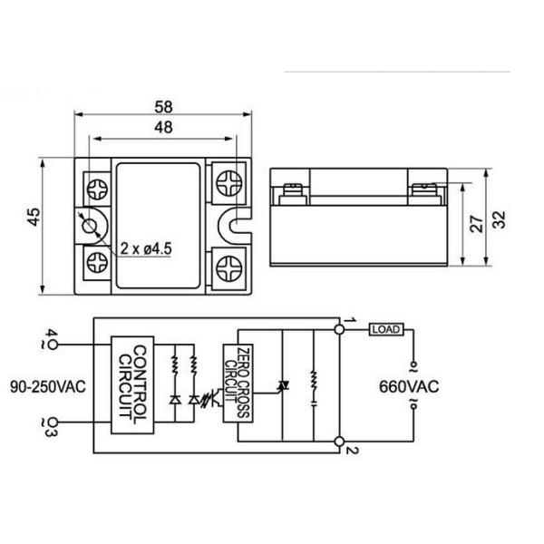 40a 24v 220v ac control ac ssr solid state variable relay