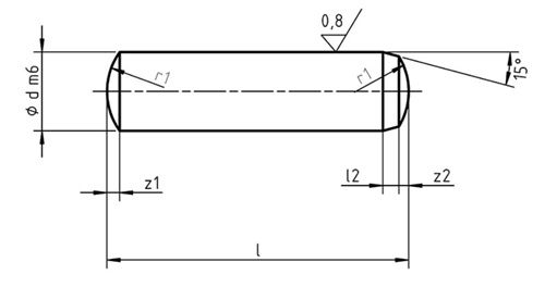Phosphate Plain Parallel Locating Din Dowel Pin M3x12 For Connections