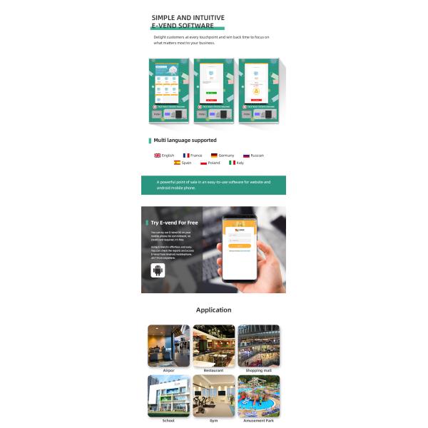 smart public Vending Machine wall mounted scan code Pay