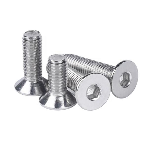 Din7991 Hexagon Socket Flat Head Screw SS304 Countersunk Head Hexagon Socket Screw A2a4 Hexagon Socket