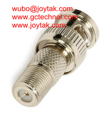 BNC Male To F Female zinc die-casting connector 50ohm BNC plug to F jack Coax Adapter BNC Coaxial Adaptor CCTV Connector