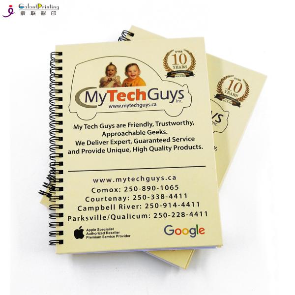 Bulk Custom Diary Printing / Glossy Finishing Spiral Bound Notebook Printing