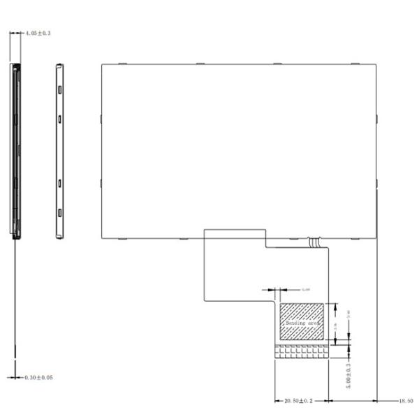 480x272 LCD TFT 4.3 Inch 40 PINS IPS Full Viewing Angle RGB Interface