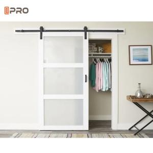 Quality Fashion MDF Interior Doors Sliding Mirror Barn Doors Wood And Tempered Glass Waterproof for sale