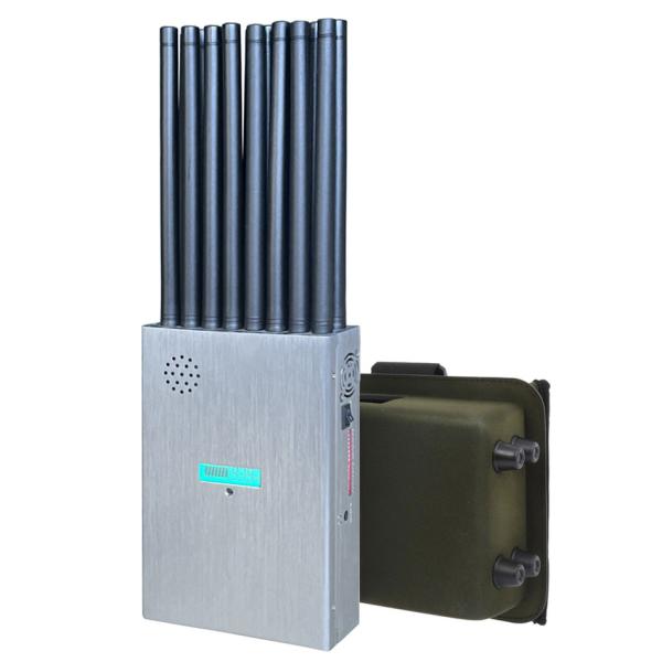 16 Antennans Portable Signal Jammer Blocking 2G, 3G, 4G, 5G Mobile Phone Signals , And GPSL1, GPSL2-L5, 2.4GWIFI, 5.2GWIFI, 5.8GWIFI, Lojack Signals