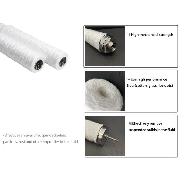 28MM String Wound Filter Cartridge With Maximum Operating Differential Pressure Of 2.456bar