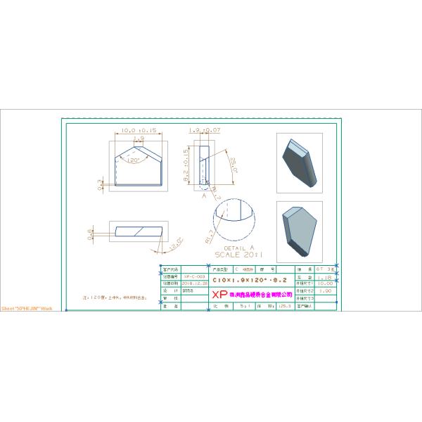 Customized Tungsten Carbide Drill Tips Tipped On Drill Bits For Wood / Ceramic Tile