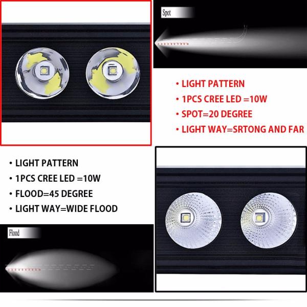 10W/Pcs Led Light Bar Car External Light 12V Led Bar Offroad 4x4 SUV ATV Truck Tractor Spotlight Led Work Driving Lights
