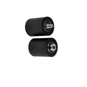 China Black Polyurethane Guide Rollers Shore 85A Double Bearing Nylon Guide Rollers on sale