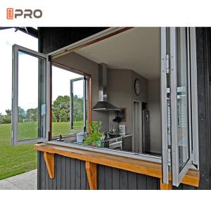 Quality Double Glazed Glass 6063 T5 Aluminium Bifold Windows for sale