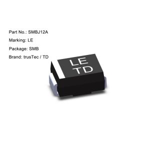 Quality Ultra Low Capacitance Bidirectional Esd Protection Diode 600W 12V SMBJ12A for sale
