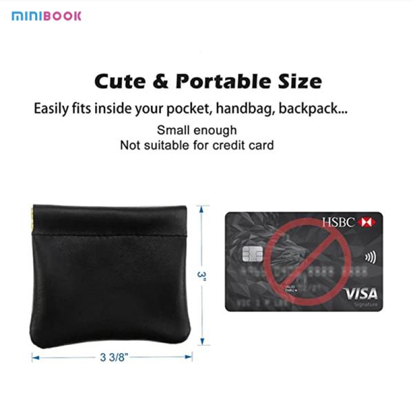 Unisex PU Leather Portable Headphone Protection Bag for Men and Women Portable Wallet