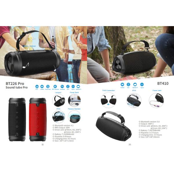 60W Waterproof IPX5 Bluetooth Wireless Speaker with TWS, DSP, TF Card, Equalizer & Subwoofer