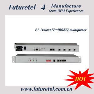 Quality Fiber Optical E1 interface 1voice Ethernet 4RS232 multiplexer for sale