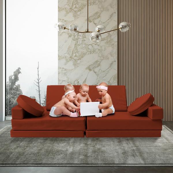 Creative Kids Modular Microsuede Floor Foam Play Couch For Playroom