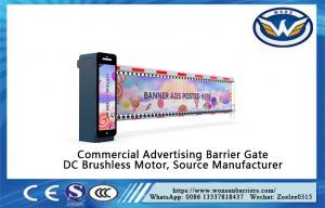 China Durable Smart Parking Barrier Gate 4.5m Boom With Commercial Advertising on sale