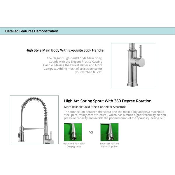Touchless Motion Sensor Kitchen Sink Faucet 0.05-0.75Mpa