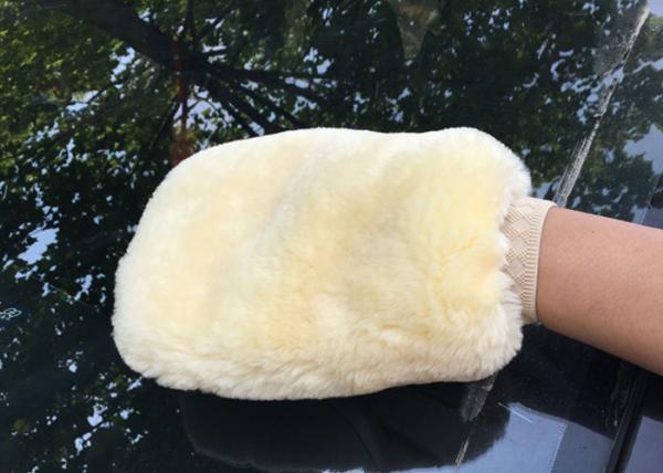 Buy Genuine Sheepskin Car Wash Mitt Double Side Wool Wash Mitten for Car Detailing at wholesale prices