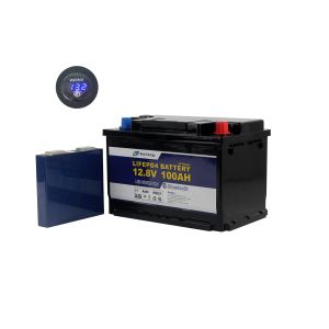 Quality Street Light Marine Lithium Battery 100Ah 12V Lifepo4 Battery Pack With Display for sale