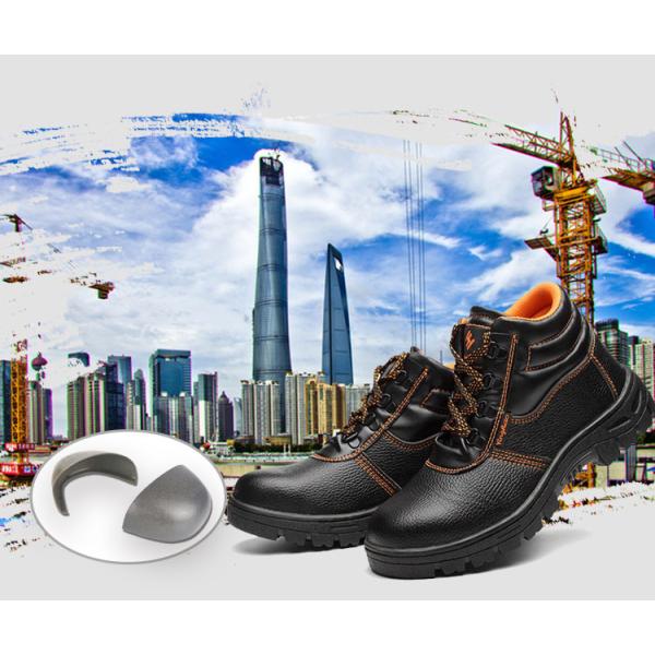 European Standard Genuine Leather Waterproof Men Work Safety Shoes Boots With Steel Toe Cap And Steel Plate