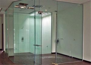 Quality Clear Flat Tempered Glass Partition Wall / Glass Partition Size Customized for sale